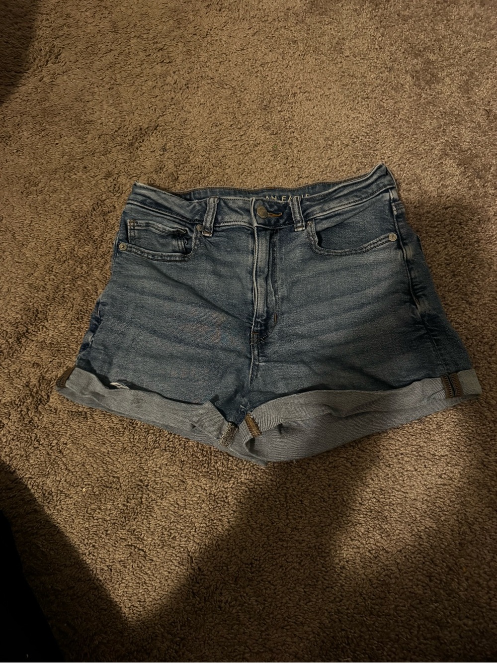 American Eagle Outfitters Light Blue Cuffed Denim Shorts